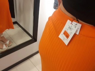 A Sexy Stranger_Asked Me to look at her in_the fitting Room.