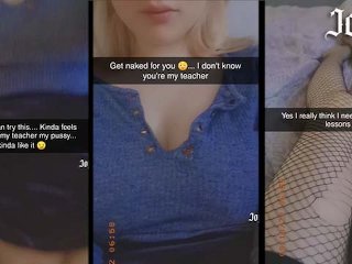 Slutty Student! Sexting My Teacher And Cum For Him On Snapchat (@Real.joyliii Add Me)