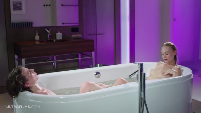 ULTRAFILMS Two beautiful girls Nancy A and Nelya making out in the bathtub - Nancy A