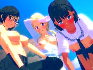 Summertime Render: Fucking Mio, Ushio And Hizuru 😍