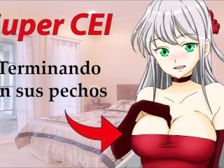 Super Cei Hentai En Español. Limpiando El Semen De Sus Pechos
