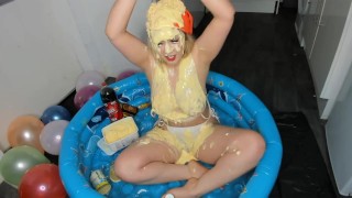 Wet Covers Herself In An Ice Cream Sundae Dare By Slutty Teen