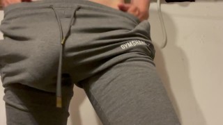 Huge Cock Bulge in Gym Pants. Masturbation with Anal Play and Cumshot -  Pornhub.com