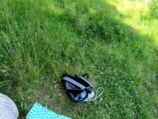 Pov Public Sex on a Picnic. Blowjob and Amateur Doggystyle_in Park