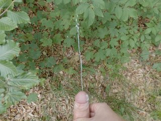 Man With Big Cock Masturbates Outdoors And Cum In Slow Motion