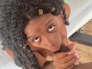 Bbw Ebony Sucks Cum Out Of Bbc