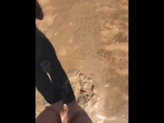 Foot fetish squishy sand 