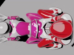 Red ranger and pink ranger Doggystyle Anal