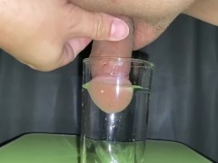 Dipping cock in a clear glass with water and see how it zoom in and gets bigger