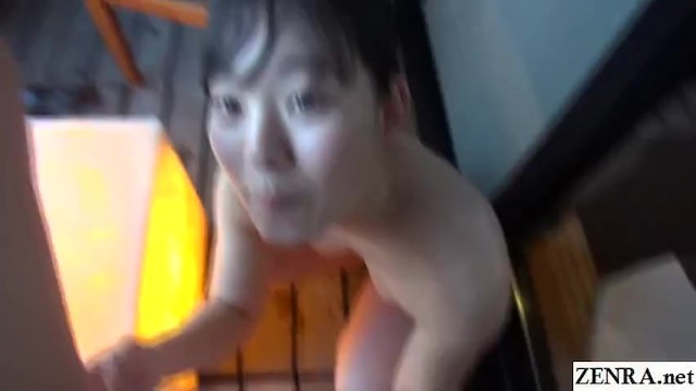 First time Japanese lesbians private bathhouse video