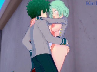 Toru Hagakure and_Izuku Midoriya have intense sex on the rooftop. - My Hero Academia Hentai