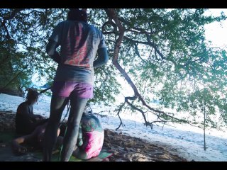 Alternative Girls Shibari - Outdoor Public Kinbaku Rope Play Action With Tattooed Teens - Bondage