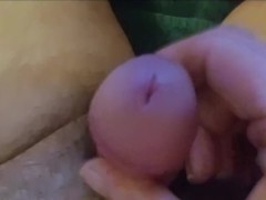 Close Up Of SMALL COCK CUMMING With 2 FINGERS