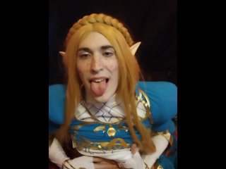 Trans Girl Princess Zelda Fucks Herself