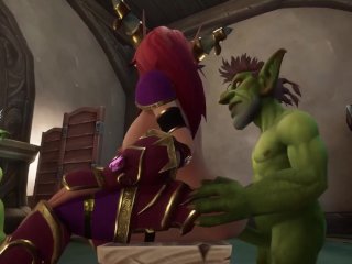 AnElf Has a Threesome with Two Goblins Warcraft_Parody