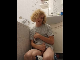 Cute Boy Cums On The Floor And Tastes Cum