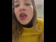 Your giantess Ashley licks and savors a Tiny in Nutella (Vore)