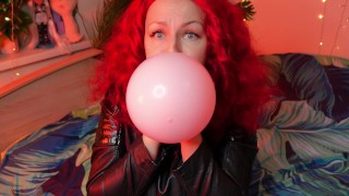 Rubber Air Balloons With ASMR Looner Fetish Squeeze And Pop