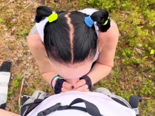 Chloe Playful - My horny weekend in the_forest sucking cock Sweden 2022