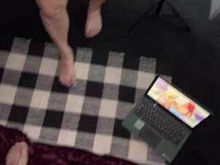 Dual Masturbation's BTS_Turns Into Fucking and Cum Shot on_My Clit!!Must Watch!