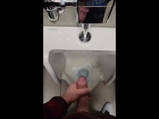 real risky johnholmesjunior shooting cum load_in busy vancouver public_mens bathroom