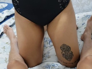 Blowjoob and foot fetish Brazilian girl (completed inonlyfans)