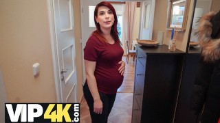 Pregnant In Exchange For Quick Sex Debt4K Bank Agent Gives Pregnant MILF A Delay
