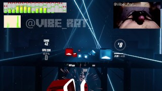 Music Playing Beatsaber With The Monster Nobra Twincharger Vibrator Bass Nipple For Hards Free Ejaculation