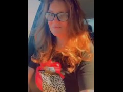 Milf- hair flowing while driving