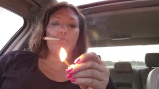 Hot Milf Sunset Smoking In My Car With Dirty Talk