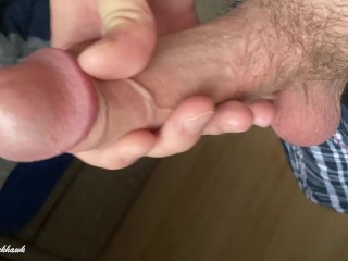 Jerking off while my friend is NEXT TO_MY ROOM! [HUGE LOAD OF_CUM!!]