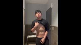 Bathroom Jerkoff Fit Asian Twink
