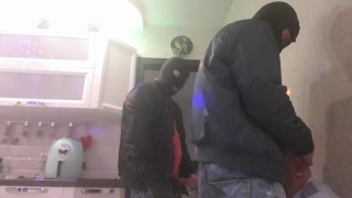 Face Fuck Another THREESOME With A RUSSIAN COP VERY HARD THROAT Fucking With TWO Skinheads' BIG DICKS