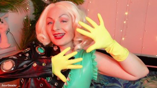 Beautiful ASMR Video With Yellow House Gloves