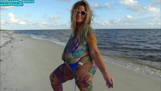 Massive Tits Promotional Beach Water Paint Outtakes