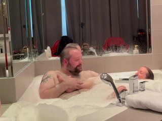 Enjoying a Nice Relaxing Bubble Bath Soak in theJacuzzi with My Voluptuous Vixen