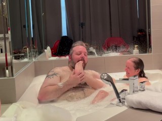 Enjoying a nice relaxing bubble bath_soak in the jacuzzi with my_voluptuous vixen