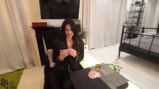 Wife Playing Cards With A Beautiful Stepmother