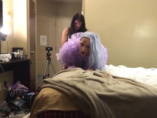 Sissy Slut Gets Fucked From Behind By Dominatrix