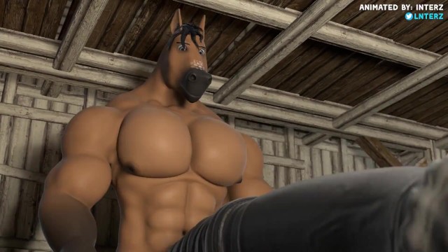 Furries Porn Horse Cock - Horse Cock and Muscle Growth Animation - Pornhub.com