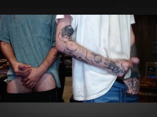 Two Bros Showing Off Their Dicks And Ass Together On Cam