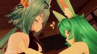 Petite FUTANARI Senpai Of Vipsluts Teaches HENTAI Bunny Girl A Lesson She Will Never Forget
