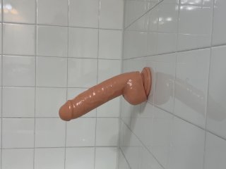 Getting Wrecked By The Giant Dildo On My Wall
