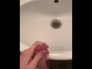 Czech Twink Trying To Get Caught Jerking Off In Public Toilet