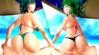 One Punch Man Tatsumaki And Fubuki From One Punch Man Ride Your Cock With Their Big Ass Until Creampie Animation