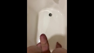 Guy Desperately Holding His Piss Until He Loses Control And Sprays His Piss All Over Himself Before Orgasming