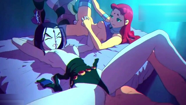 Starfire Riding Porn - Teen Titans - Robin Fucks Starfire X Raven Group Sex - Pornhub.com