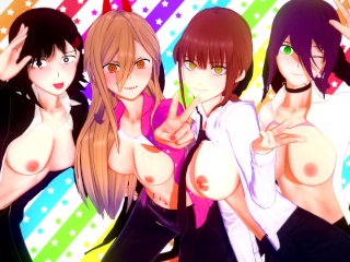Chainsaw Man Hentai Compilation (Makima, Power, Reze, Kobeni)