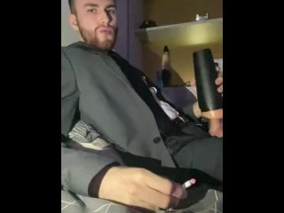 Smoking And Fleshlight Fucking In Suit (Part 1)