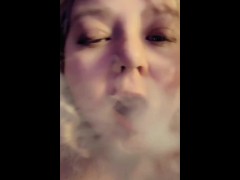 Smoking while getting fucked POV 